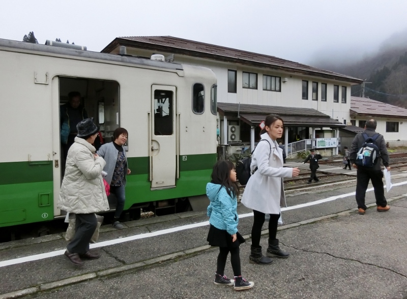 JR　只見線　体験　乗車　冬　深沢　温泉　季の郷　湯ら里　代行バス　応援